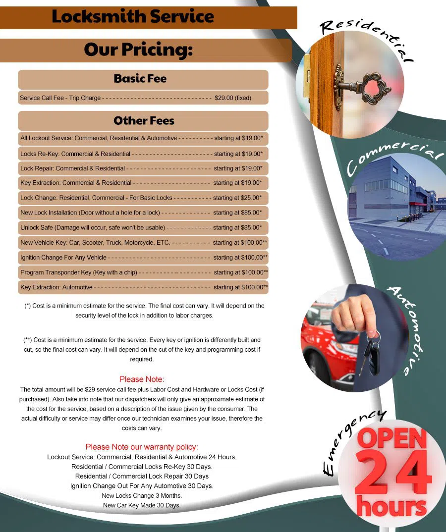 Interstate Locksmith Shop San Antonio, TX 210-780-7303 - pricing